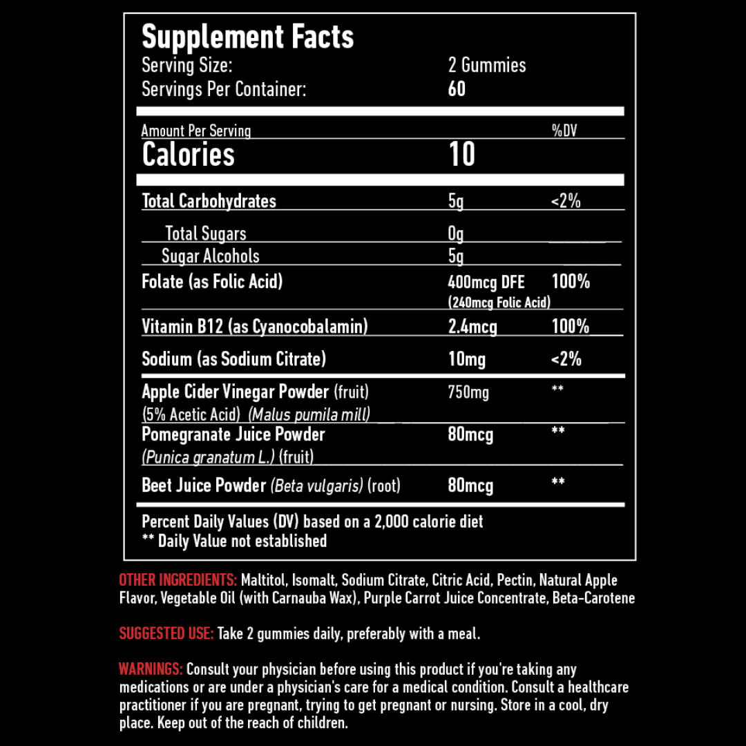 Apple Cider Vinegar With Pomegranate Gummy