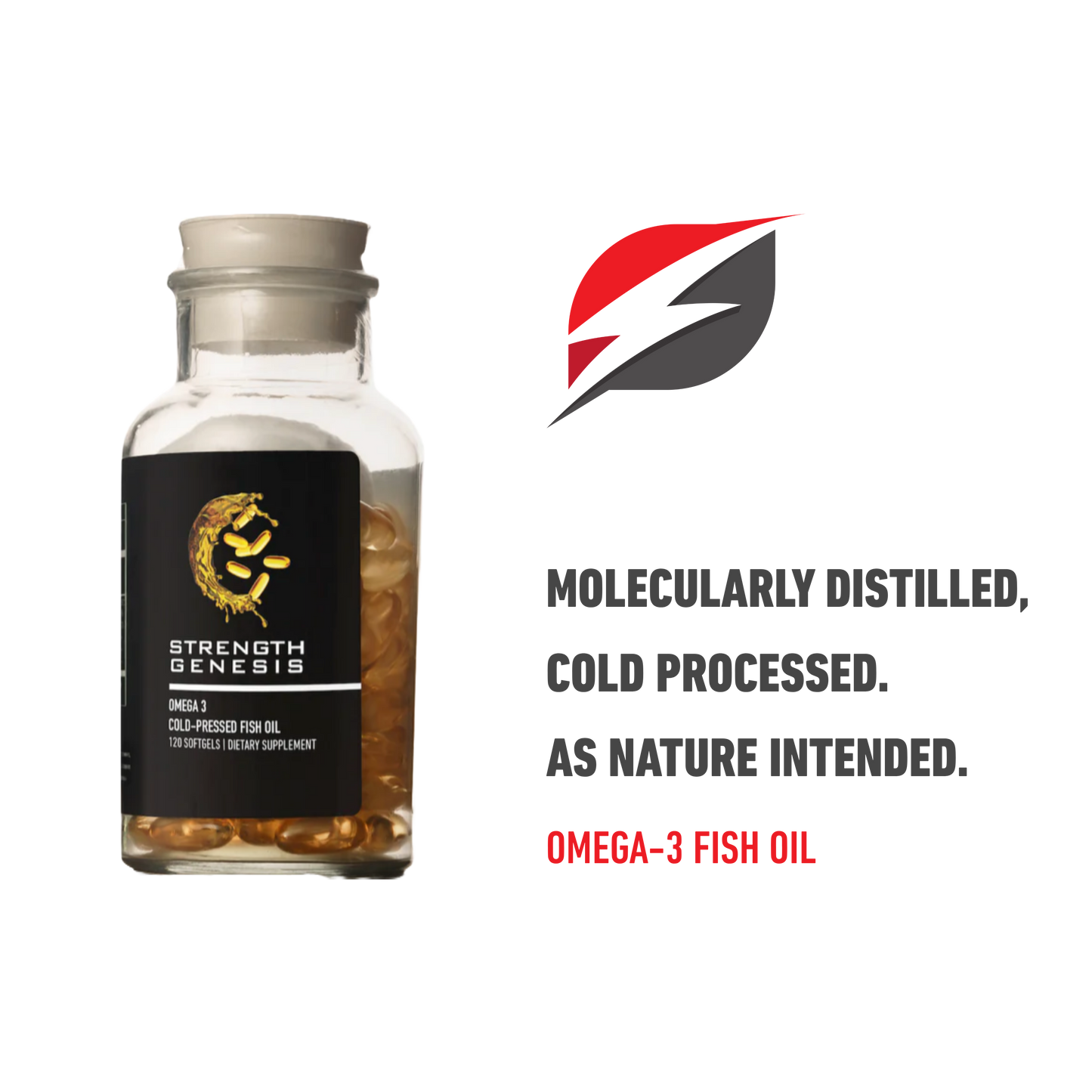 Omega 3 Pharmaceutical Grade, Molecularly Distilled Cold Processed Fish Oil