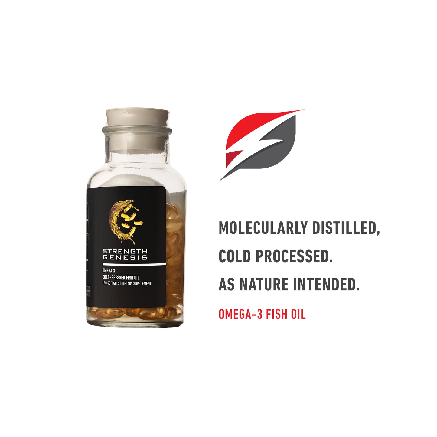 Omega 3 Pharmaceutical Grade, Molecularly Distilled Cold Processed Fish Oil