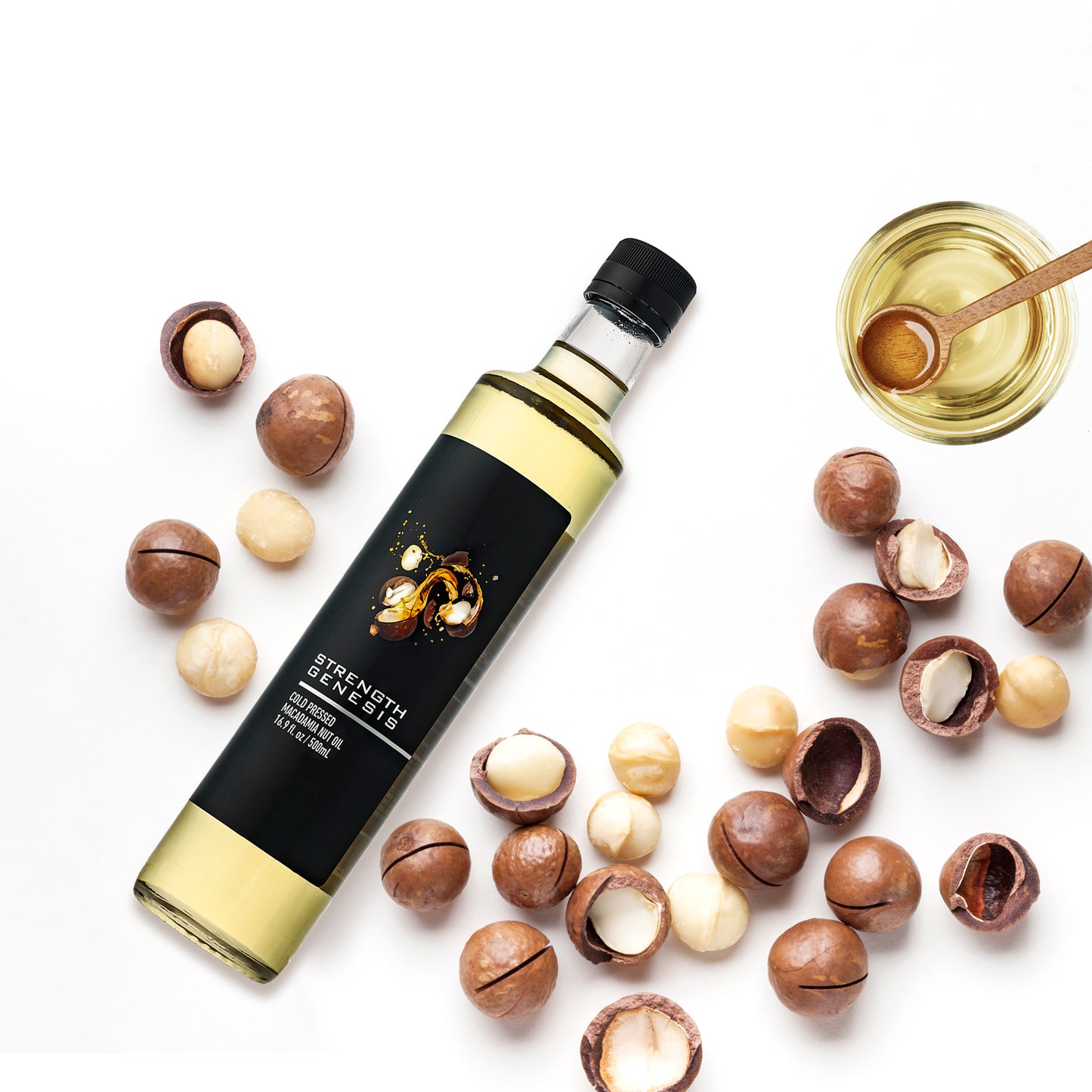 Vegan Australian Macadamia Nut Oil Cold Pressed Bottle