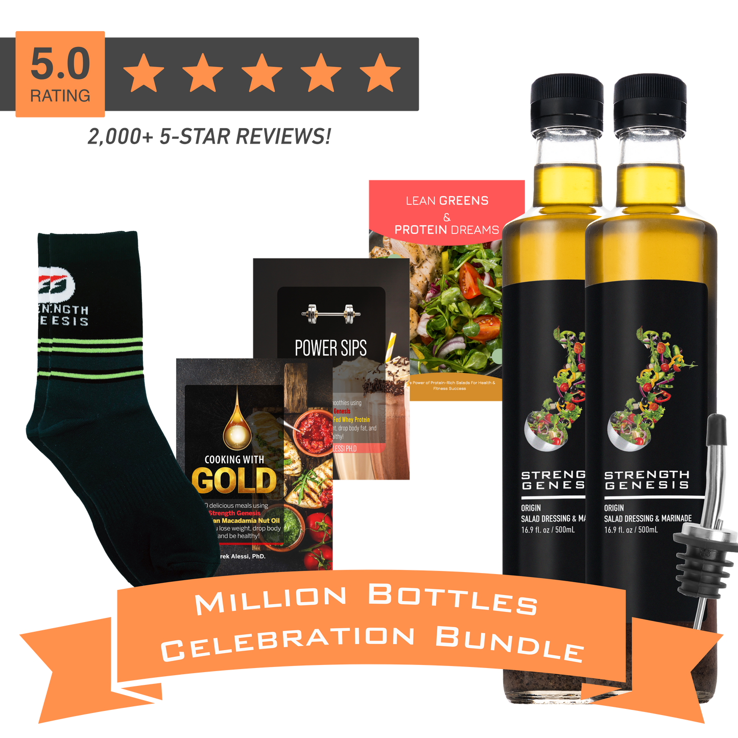 Million Bottle Origin Keto Salad Dressing Celebration Bundle! (Choose your socks below)