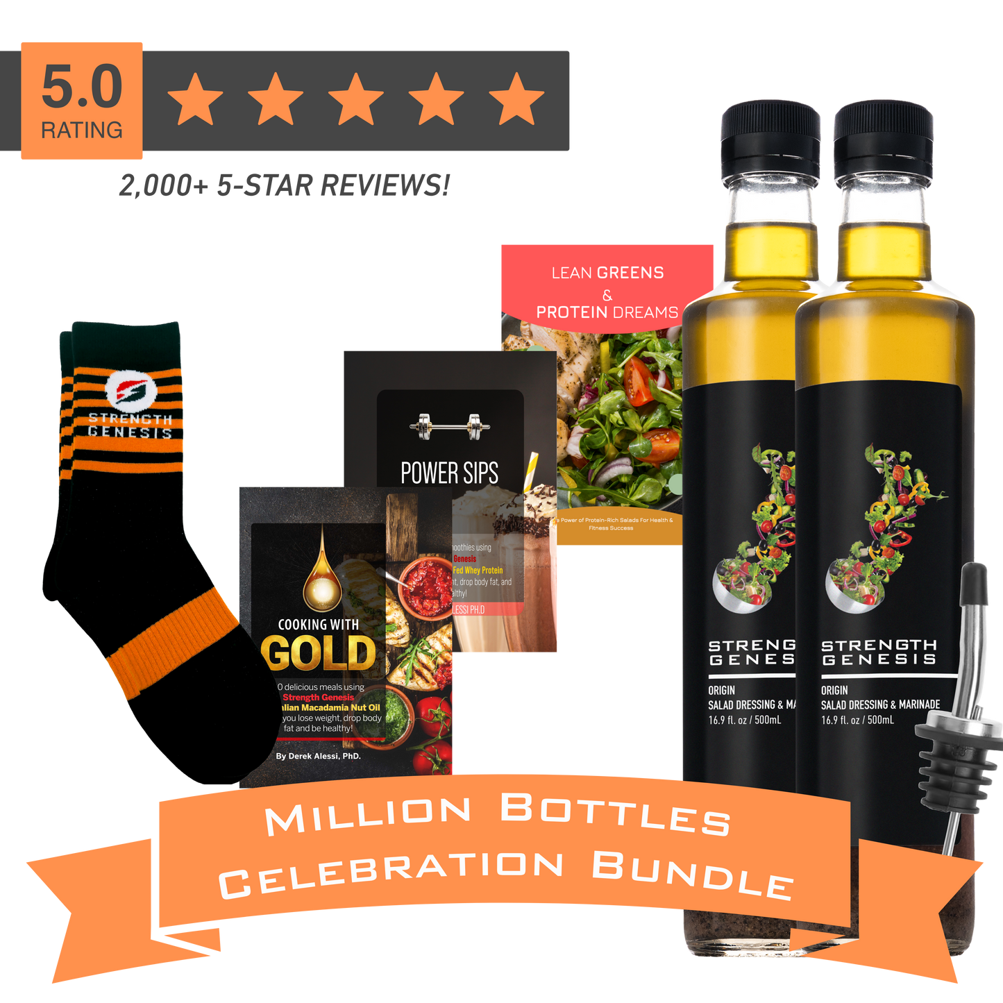 Million Bottle Origin Keto Salad Dressing Celebration Bundle! (Choose your socks below)