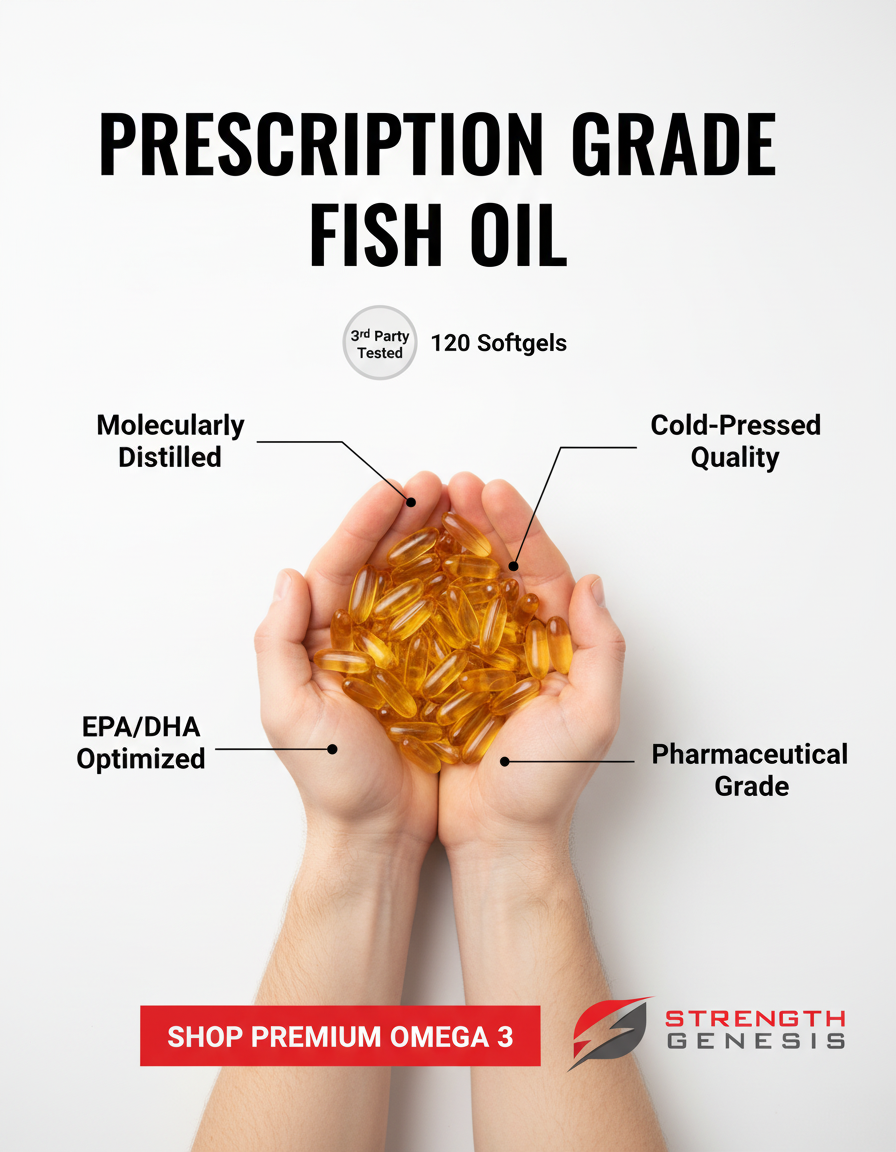 Omega 3 Pharmaceutical Grade, Molecularly Distilled Cold Processed Fish Oil