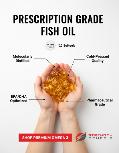 Omega 3 Pharmaceutical Grade, Molecularly Distilled Cold Processed Fish Oil
