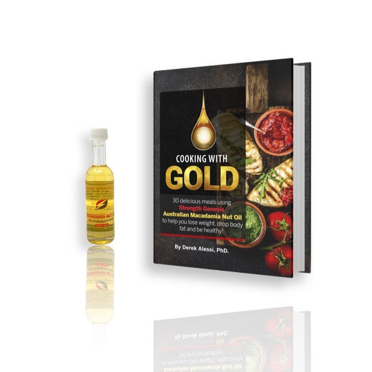 Special Bundle: Mini Macadamia Nut Oil 1.7oz Bottle & Cooking with Gold eBook